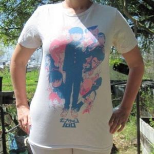 Mob Psycho 100 Anime Short Sleeve Tee Shirt ONE Supernatural Onepunchman Psychic